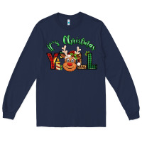 Navy it's christmas y'all reindeer Long Sleeve Tee - Jasminsmagicworld