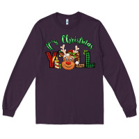 Plum it's christmas y'all reindeer Long Sleeve Tee - Jasminsmagicworld