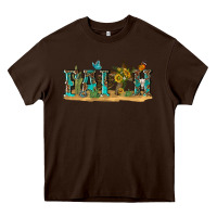 Chocolate Brown western faith Heavy Core Tee - texasbilliewilder