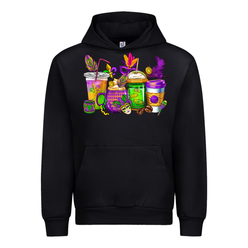 Mardi Gras Coffee Cups Cowgirl Urban Hoodie by CowGirlArtShop | Teevron