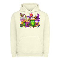 Pigment Pistachio mardi gras coffee cups cowgirl Urban Hoodie - CowGirlArtShop