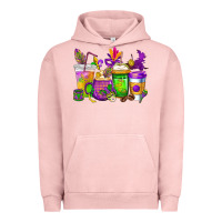 Pigment Salmon mardi gras coffee cups cowgirl Urban Hoodie - CowGirlArtShop
