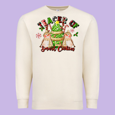 Teacher Of Smart Cookies Premium Sweatshirt Designed By Lillyallendesigns