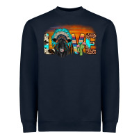 Navy love black angus indian headdress Heavyweight Sweatshirt - JahusDesignShop
