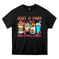 Black just a mom who loves coffee Heavy Core Tee - Zillion Design Studio