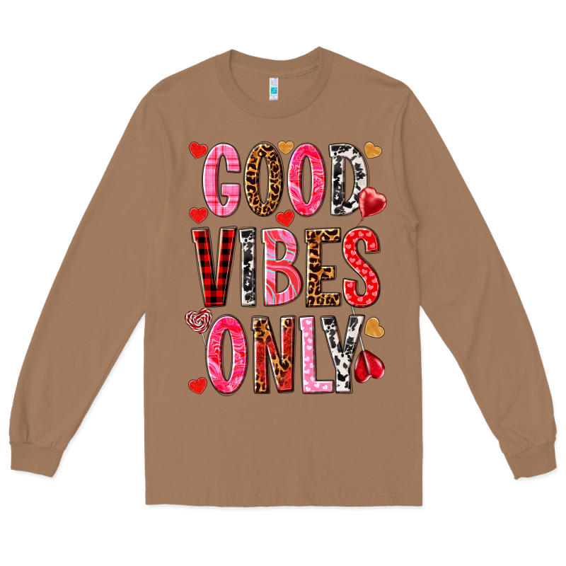 Good Vibes Only Long Sleeve Tee by NancyCooperArtShop | Teevron