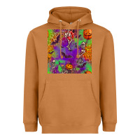Meerkat halloween party seamless pattern Heavyweight Hoodie - BundleAndBundleShop