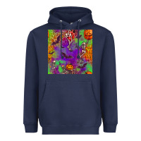 Navy halloween party seamless pattern Heavyweight Hoodie - BundleAndBundleShop