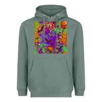 Sage halloween party seamless pattern Heavyweight Hoodie - BundleAndBundleShop