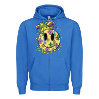 True Royal smiley face mardi gras Zipper Hoodie - MaliasSmallBusiness