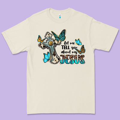 Let Me Tell You About My Jesus Premium Tee Designed By Barkaloodesign
