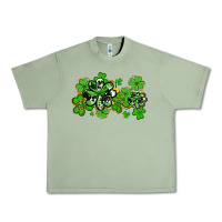 Oil Green cowhide and leopard shamrocks Urban Heavy Tee - AdoDesignShop