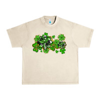 Sandshell cowhide and leopard shamrocks Urban Heavy Tee - AdoDesignShop