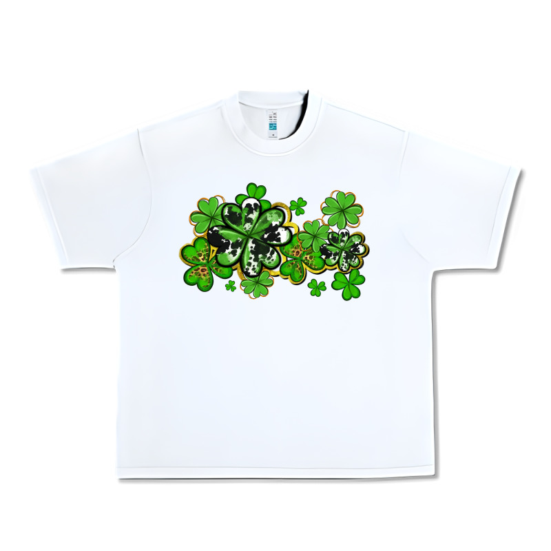 Cowhide And Leopard Shamrocks Urban Heavy Tee by AdoDesignShop | Teevron