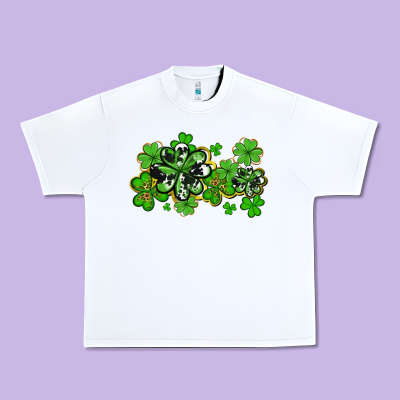 Cowhide And Leopard Shamrocks Urban Heavy Tee Designed By Adodesignshop