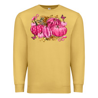 Antique Gold breast cancer awareness pink pumpkins Premium Sweatshirt - LillyAllenDesigns