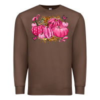 Chestnut breast cancer awareness pink pumpkins Premium Sweatshirt - LillyAllenDesigns
