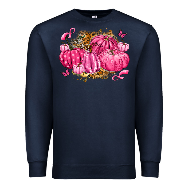 Breast Cancer Awareness Pink Pumpkins Premium Sweatshirt by LillyAllenDesigns | Teevron