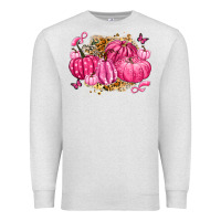 Oatmeal Heather breast cancer awareness pink pumpkins Premium Sweatshirt - LillyAllenDesigns