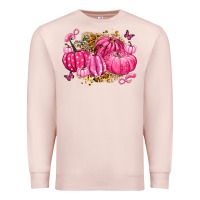 Pale Pink breast cancer awareness pink pumpkins Premium Sweatshirt - LillyAllenDesigns