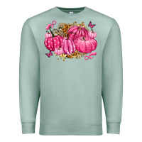 Seafoam breast cancer awareness pink pumpkins Premium Sweatshirt - LillyAllenDesigns