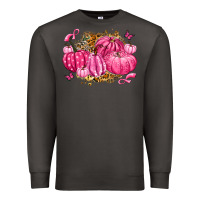 Smoke breast cancer awareness pink pumpkins Premium Sweatshirt - LillyAllenDesigns