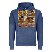 Vintage Denim western hereford cattle seamless pattern Vintage Hoodie - HRA Design Shop
