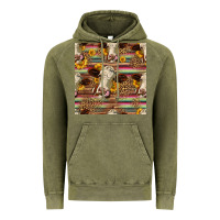 Vintage Olive western hereford cattle seamless pattern Vintage Hoodie - HRA Design Shop