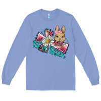 Colony Blue he is risen cross rabbit Long Sleeve Tee - BarkalooDesign