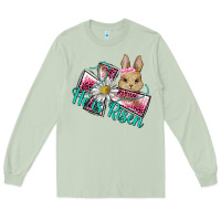 Matcha he is risen cross rabbit Long Sleeve Tee - BarkalooDesign