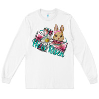 White he is risen cross rabbit Long Sleeve Tee - BarkalooDesign