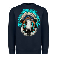Navy holstein indian headdress Heavyweight Sweatshirt - JahusDesignShop