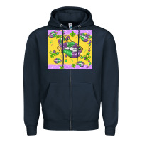 Navy mardi gras lips Zipper Hoodie - MaliasSmallBusiness