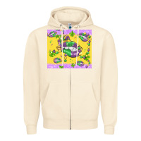 Sandshell mardi gras lips Zipper Hoodie - MaliasSmallBusiness