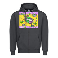 Smoke mardi gras lips Zipper Hoodie - MaliasSmallBusiness