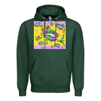 Sports Green mardi gras lips Zipper Hoodie - MaliasSmallBusiness