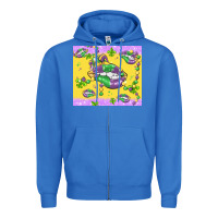 True Royal mardi gras lips Zipper Hoodie - MaliasSmallBusiness