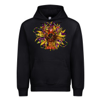 Black mardi gras sunflower Urban Hoodie - CowGirlArtShop