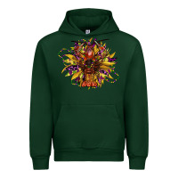 Forest Green mardi gras sunflower Urban Hoodie - CowGirlArtShop