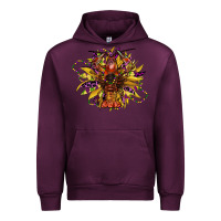 Mauve Wine mardi gras sunflower Urban Hoodie - CowGirlArtShop