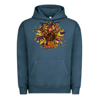 Pigment Midnight Navy mardi gras sunflower Urban Hoodie - CowGirlArtShop