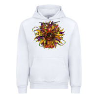 White mardi gras sunflower Urban Hoodie - CowGirlArtShop