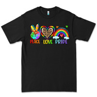 Black peace love pride Premium Tee - Zillion Design Studio