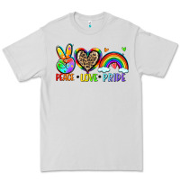 Dove Grey peace love pride Premium Tee - Zillion Design Studio