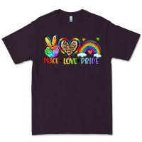 Plum peace love pride Premium Tee - Zillion Design Studio