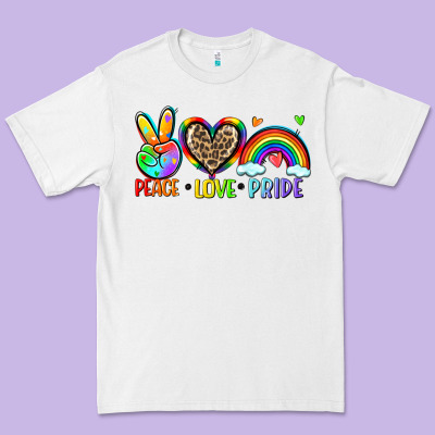 Peace Love Pride Premium Tee Designed By Zillion Design Studio