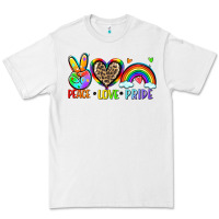White peace love pride Premium Tee - Zillion Design Studio