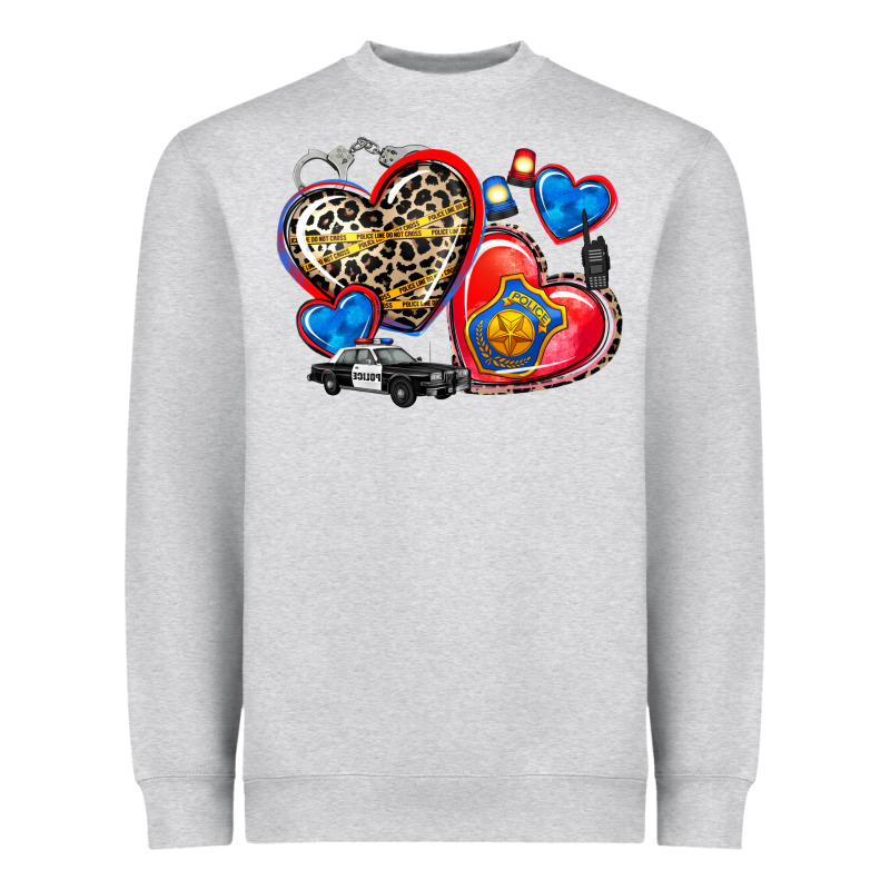 Western Leopard  Police Hearts Heavyweight Sweatshirt by AdoDesignShop | Teevron