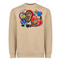 Mushroom western leopard  police hearts Heavyweight Sweatshirt - AdoDesignShop