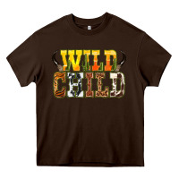 Chocolate Brown Western wild child Heavy Core Tee - texasbilliewilder